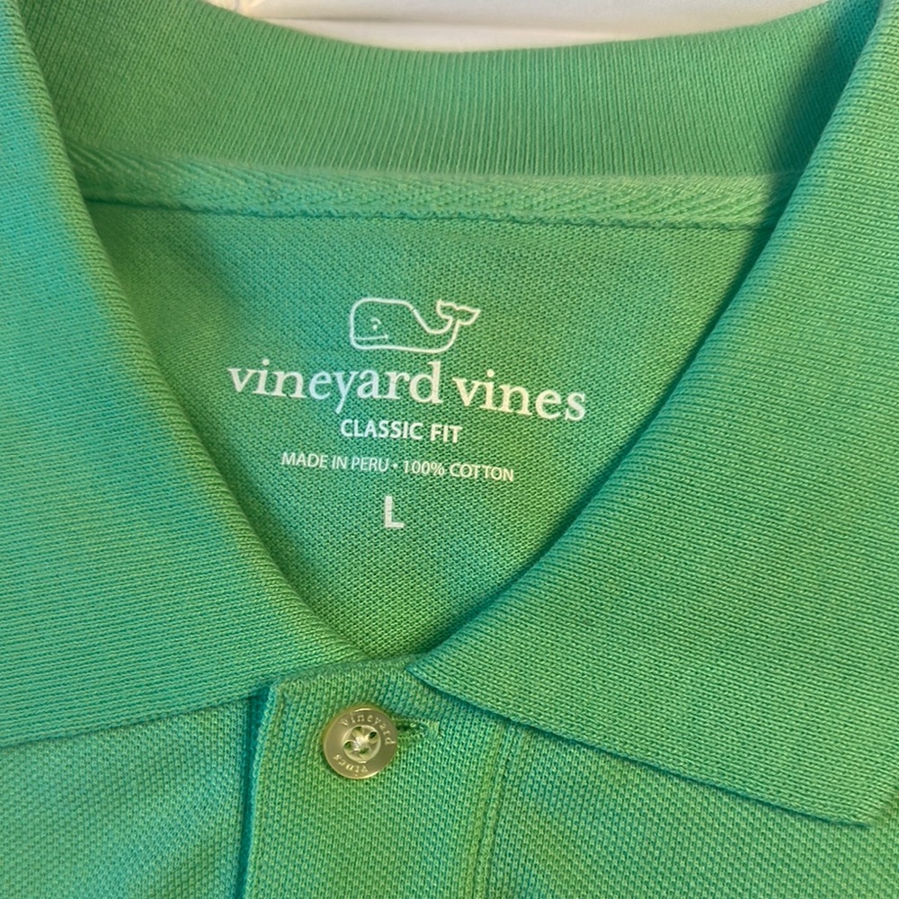 Vineyard Vines Green Polo Shirt Classic Style - Picture 2 of 5